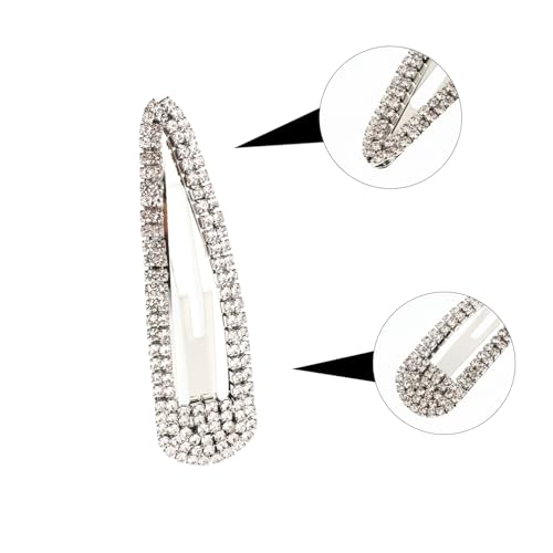 MOKKHNB 2 Stück Große Strass Haarspangen Metall Wassertröpfchen Design Glitzernde Haarclips Leichte Haarklammern für Damen und Mädchen Schonend und Langlebig für Ponytail und Alltagslook von MOKKHNB