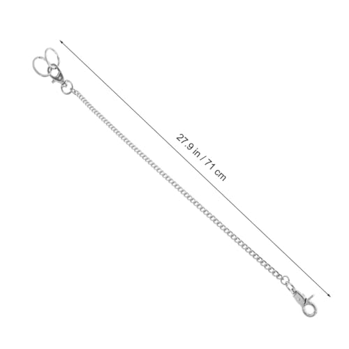 MOKKHNB 2 Stück Metallic Jeanskette Verschleißfeste Hosenkette für Damen und Herren Stilvolle Hip Hop Punk Gürtelkette Robuste Tragbare Taschenuhrkette als Modisches Accessoire von MOKKHNB
