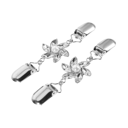 MOKKHNB 2 Stück Teiliges Strass Schalclip aus Zinklegierung Modisches Schmuck Accessoire für Damen Vielseitig als Halstuch und Kleidungsklammer Elegant für Partys Hochzeiten und Festliche von MOKKHNB