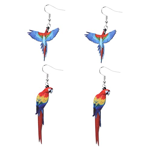 MOKKHNB 2paare Vogelohrringe Für Damen Kreatives Party-ohrgehänge Dekorativer Vogel-stil Acryl-material Ohr-dekoration Für Hochzeit Und Geburtstag von MOKKHNB