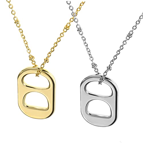 MOKKHNB 2Stücke Halskette für Frauen mit Ringanhänger Leichtes Schmuckstück Langlebiger Legierung Modisches Design für Partys und Alltag von MOKKHNB