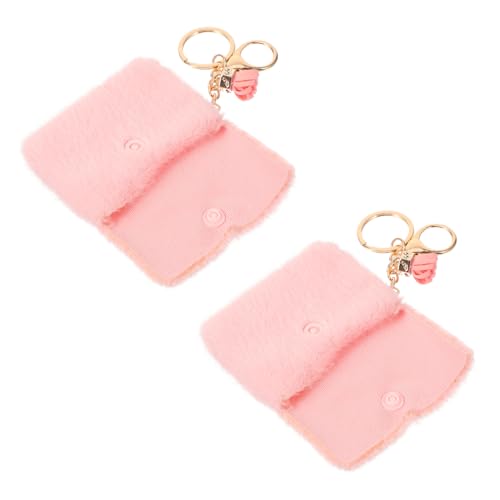 MOKKHNB 2stücke Mini Schlüsselanhänger Mit Münztasche Farbenfrohe Schlüsselanhänger Für Damen Und Herren Praktische Aufbewahrung Für Münzen Schlüssel Und Mehr Robuste Schlüsselringe Für Ha von MOKKHNB