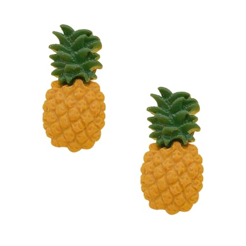 MOKKHNB 3 Paare Sommerliche Ananas Ohrstecker Damen Obst Schmuck Leicht Tragbar Modisch Für Alltag Party von MOKKHNB