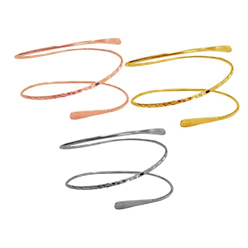 MOKKHNB 3stücke Teilige Damenarmbänder Aus Metall Verstellbare Armreife Mit Dekorativem Design Für Alltag Und Anlässe Arm Manschetten Schmuck Für Frauen von MOKKHNB