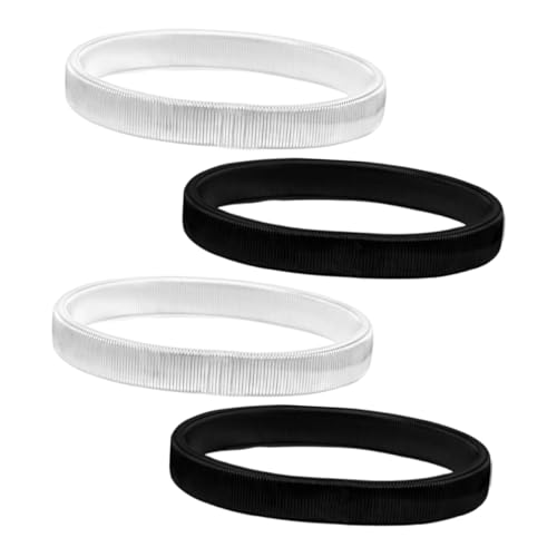 MOKKHNB 4 Stück Teiliges Elastisches Ärmelhalter Armband Stapelbare Robuste Snake Chain Wickelarmbänder Modische Langlebige Sleeve Holding Bracelets in Schwarz und Weiß für Alltag und von MOKKHNB
