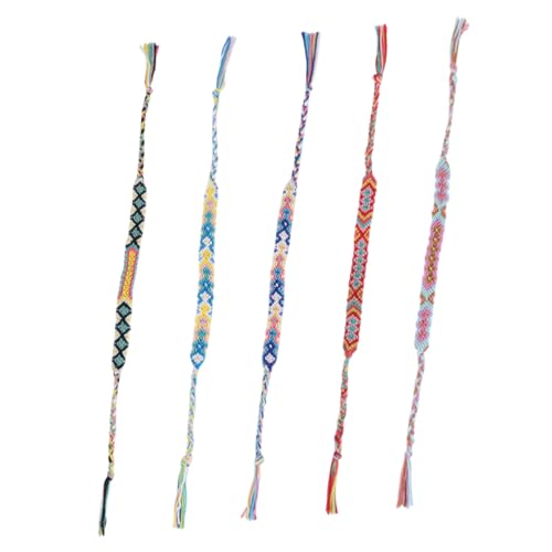 MOKKHNB 5Stücke Handgewebte Armbänder im Nepalesischen für Männer Frauen Freundschaftsbänder Handgestrickt Leicht Langlebig für Partys MOKKHNB 5Stücke Handgewebte Armbänder im Nepalesischen für Männer Frauen Freundschaftsbänder Handgestrickt Leicht Langlebig für Partys von MOKKHNB