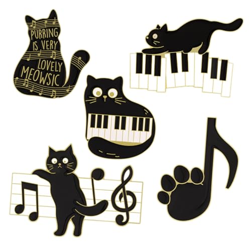 MOKKHNB 5Stücke Kreative Katzen Brosche Teiliges Cartoon Pin Design für Kleidung Rucksack Niedliche Emaille Pins für Katzenliebhaber für Besondere Anlässe von MOKKHNB