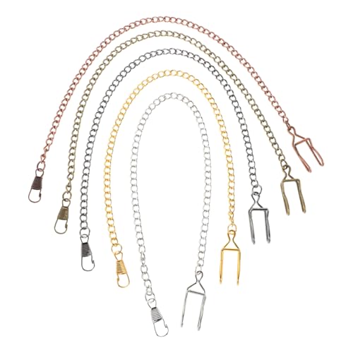 MOKKHNB 5Stücke Vintage Taschenuhrkette Legierung Gürtelkette für Herren Stilvolles Retro Design Vielseitig Gürtel oder Halskette Verwendbar für Business von MOKKHNB