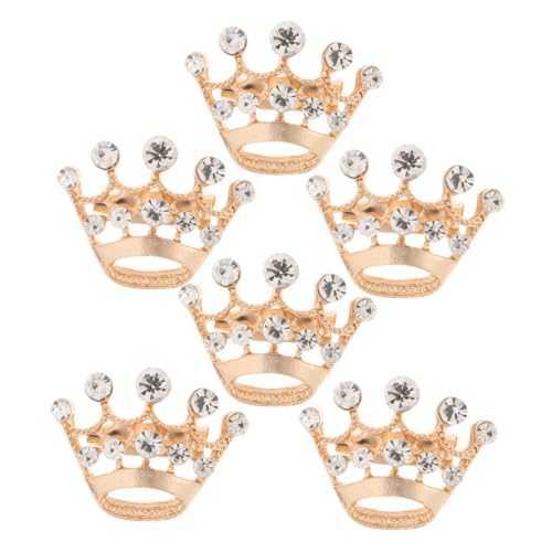 MOKKHNB 6 Stück Teiliges Kronenbroschen aus Legiertem Material Dekorative Anstecknadeln für Kleidung Sichere Befestigung Vielseitig Tragbar bei Hochzeit und Alltag Modisches von MOKKHNB