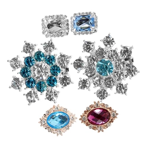 MOKKHNB 6 Stück Teiliges Schuhclip Damen mit Funkelnden Strasssteinen Vielseitiger Hochzeitsschmuck Wiederverwendbare Schuhdekoration für High Heels Ballerinas Sandalen für Festliche von MOKKHNB