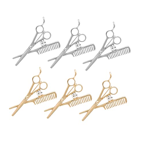 MOKKHNB 6Stücke Broschen für Männer Scheren Designs Glänzend Verziert Anzug Mantelbrosche Perfektes Haarschmuck Zubehör für Friseure Modebewusste MOKKHNB 6Stücke Broschen für Männer Scheren Designs Glänzend Verziert Anzug Mantelbrosche Perfektes Haarschmuck Zubehör für Friseure Modebewusste von MOKKHNB