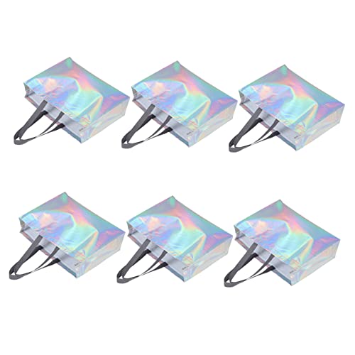 MOKKHNB 6stücke Wiederverwendbare Geschenktüten Aus Nichteinfädlichem Material Mit Griffen Für Lebensmitteltransport Einfach Zu Bauen Benutzen Vielseitig Einsetzbar Als von MOKKHNB