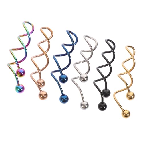 MOKKHNB 6Stücke Twisted Thread Ohrringe Silber Gold Bunt Roségold Kreative Ohrhänger für Damen Perfektes für Partys MOKKHNB 6Stücke Twisted Thread Ohrringe Silber Gold Bunt Roségold Kreative Ohrhänger für Damen Perfektes für Partys von MOKKHNB