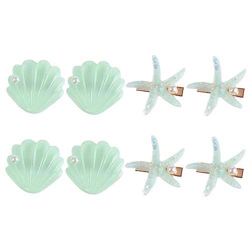 MOKKHNB Muschel Haarnadeln 8 Stück Für Mädchen Rutschfeste Haarspangen Aus Legierung Haarschmuck Und Kopfschmuck Für Partys Angenehm Und Haarfreundlich Für Strand Und Alltag von MOKKHNB