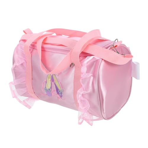 MOKKHNB Ballett Tanztasche für Mädchen Satin Make Up Tasche Ballettzubehör Reisetasche mit Spitzendetails für Junge Tänzerinnen von MOKKHNB