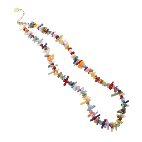 MOKKHNB Korallen Choker Halskette für Frauen Handgemacht Langlebiges Korallenmaterial Barockstil Sommer Schmuck für Strand und Urlaub von MOKKHNB