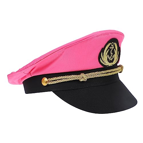 MOKKHNB Kapita Nsmu Tze Aus Baumwolle Stickerei in Verstellbare Matrosenmütze Für Damen Für Kostu -events Fotografie Und Partys Bequem Und Atmungsaktiv Fu Halloween Und Segelboot-partys von MOKKHNB