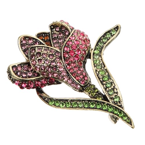 MOKKHNB Blütenbrosche für Damen Hochwertige Rosenbrosche mit Strass für Kleidung Hüte und Anzüge Elegantes Accessoire für Partys und Besondere Anlässe Robustes Design für Langanhaltenden von MOKKHNB
