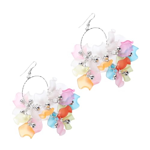 MOKKHNB Bohemian Ohrhänger aus Acryl mit Farbigen Blütenblättern Lange Quasten ohrringe für Damen Modischer Statement schmuck für Strandurlaub und Sommerfest MOKKHNB Bohemian Ohrhänger aus Acryl mit Farbigen Blütenblättern Lange Quasten ohrringe für Damen Modischer Statement schmuck für Strandurlaub und Sommerfest von MOKKHNB