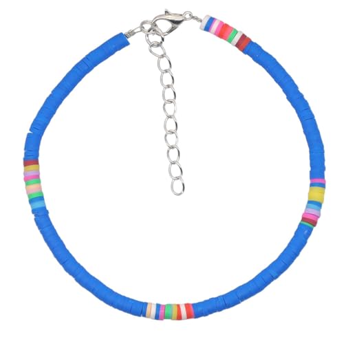MOKKHNB Boho Fußkettchen Damen Soft Polymer Clay Fußschmuck Bunte Strand Fußkette Freundschaftsarmband für Mädchen und Frauen von MOKKHNB