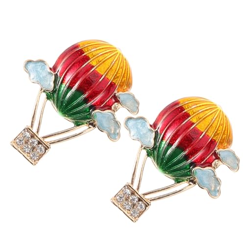 MOKKHNB Bunte Hot Air Balloon Ohrstecker Damen Zinklegierung mit Funkelnden Strasssteinen Modische Wolken design Schmuck für Stylische Frauen von MOKKHNB