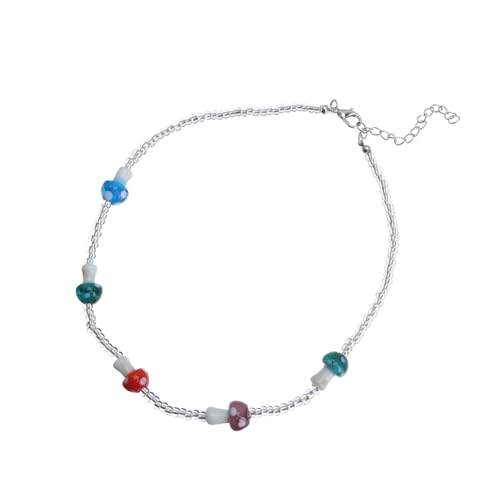 MOKKHNB Pilz Halskette Für Frauen Zarte Anhänger Schmuck Schlüsselbein Kette Dekorative Halskette Mit Liebe Zum Detail von MOKKHNB
