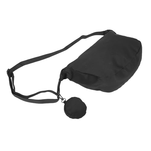 MOKKHNB Canvas Crossbody Bag Herren Schwarz Langlebiges Material Mehrere Fächer für Smartphone und Alltag Japanisches Design Leicht und Angenehm für Schule und Freizeit von MOKKHNB