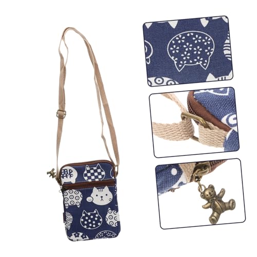 MOKKHNB Canvas Umhängetasche Damen mit Verstellbarem Riemen Praktische und Smartphone Tasche Leichte Alltags Crossbody Bag Geldbörse Passend zu Jedem Outfit von MOKKHNB