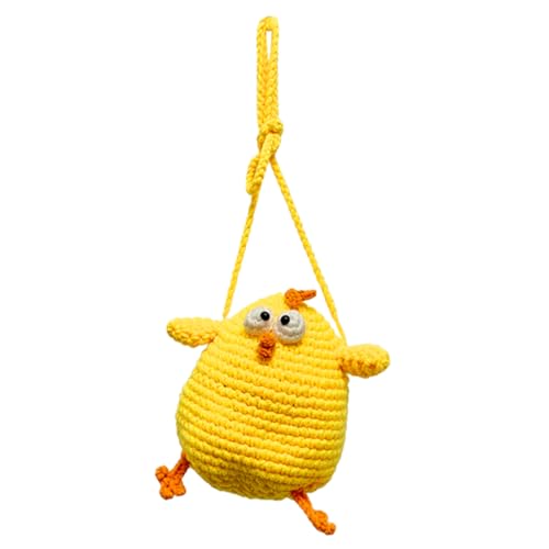 MOKKHNB Gewebte Junge Mädchen-umhängetasche in Kükenform Münztäschchen Für Mädchen Praktische Umhängetasche Leicht Und Kompakt Gehäkelte Geldbörse von MOKKHNB