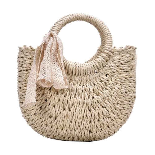 MOKKHNB Chic Umhängetasche Damen Geflochtene Strandtasche Crossbody Bag Stilvolle Storage Pouch Schultertasche für Alltag Shopping und Freizeit von MOKKHNB