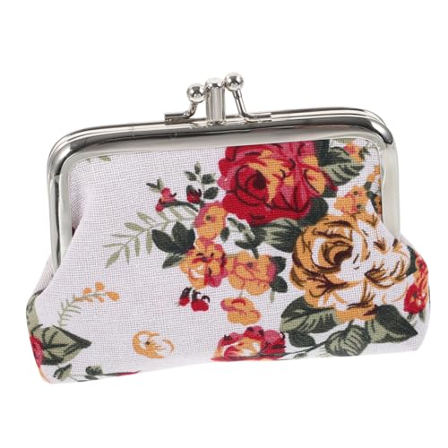 MOKKHNB Damen Handtasche Münzaufbewahrungstasche Tragbare Geldbörse mit Floralem Muster Doppeltem Canvas und Vintage Design für Unterwegs und Jede Gelegenheit MOKKHNB Damen Handtasche Münzaufbewahrungstasche Tragbare Geldbörse mit Floralem Muster Doppeltem Canvas und Vintage Design für Unterwegs und Jede Gelegenheit von MOKKHNB