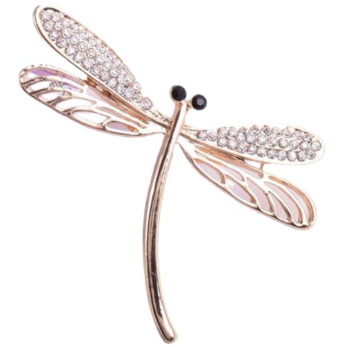 MOKKHNB Dekorative Brosche Dragonfly Legierungs Ansteckpin mit Strasssteinen Stilvolles Accessoire für Frauen für Partys Funkeln Glänzen MOKKHNB Dekorative Brosche Dragonfly Legierungs Ansteckpin mit Strasssteinen Stilvolles Accessoire für Frauen für Partys Funkeln Glänzen von MOKKHNB