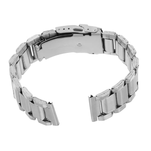 MOKKHNB Einstellbares Edelstahl uhrenarmband mit Sicherer Trapezförmiger Faltschließe Robustes Metallarmband für Herren Geeignet für Sport und Formelle Anlässe Komfortabel und Langlebig von MOKKHNB