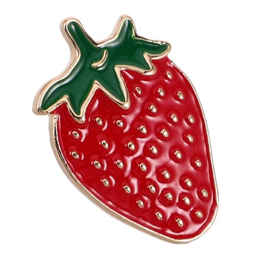 MOKKHNB Erdbeerbrosche Süße Cartoon Anstecknadel Metall Vielseitiges Accessoire für Kleidung und Taschen Modisches für Frauen und Mädchen von MOKKHNB
