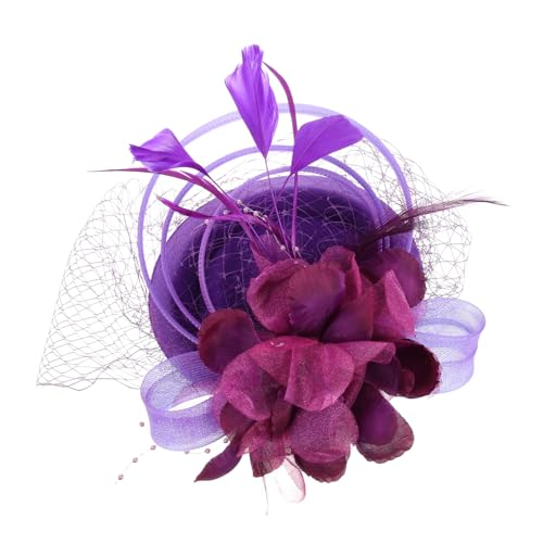 MOKKHNB Fascinator Haarreif Damen Vintage Stil mit Netzblume Eleganter Haarschmuck für Hochzeiten Teepartys und Festliche Anlässe Leicht und Komfortabel Passend zu Brautkleid und von MOKKHNB