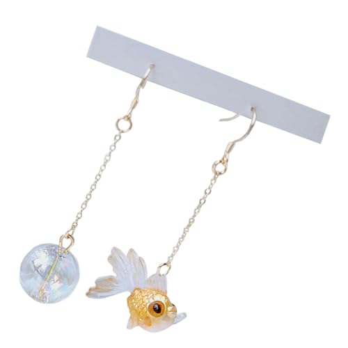 MOKKHNB Goldfisch Ohrringe Asymmetrisch Damen Schmuckset Modisch Leicht Hängend Einzigartiges Design Alltag und Party von MOKKHNB