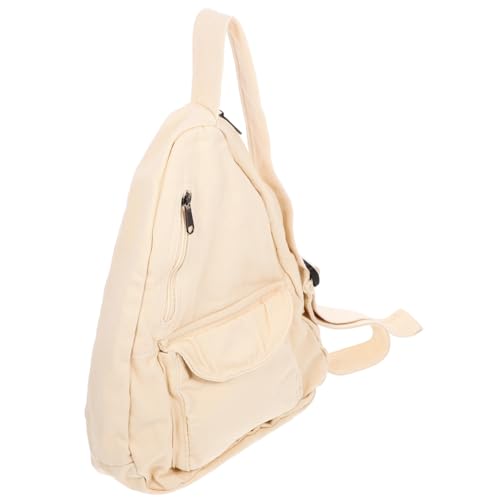 MOKKHNB Große Canvas Umhängetasche Damen Geräumige Schultertasche Praktische Crossbody Bag aus Robustem Material Komfortabel Tragbar Vielseitig für Reisen und Alltag Weiß von MOKKHNB