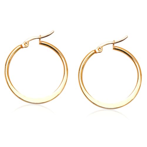 MOKKHNB Runde Schlaufenohrringe Für Damen Große Baumelnde Ohrringe Für Frauen Teenager Mädchen Passend Zu Verschiedenen Outfits Nickel Und Bleifrei von MOKKHNB