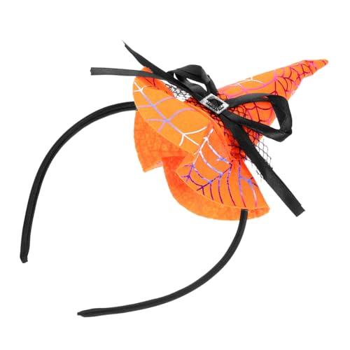 MOKKHNB Halloween Hexenhut Stirnband aus Leichtem Material Bequemes Dekoratives Haarband für Party und Cosplay Auffälliges Haarschmuck Accessoire für Frauen und Halloween Kostüme von MOKKHNB