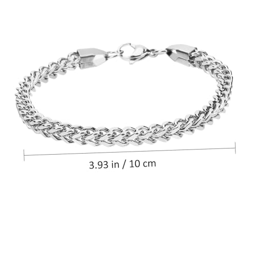 MOKKHNB Herrenkettenarmband Aus Edelstahl Gliederarmband Für Männer Modisches Armband Robust Und Langlebig Als Geschenk von MOKKHNB