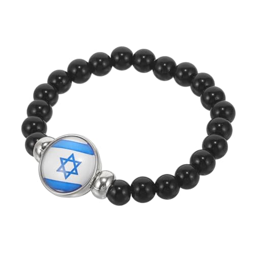 MOKKHNB Israel Flaggen Armband Bequemes Perlenarmband für Damen und Herren Kulturelles Schmuckstück Vielseitig Kombinierbar Perfektes Souvenir für Israel Fans von MOKKHNB