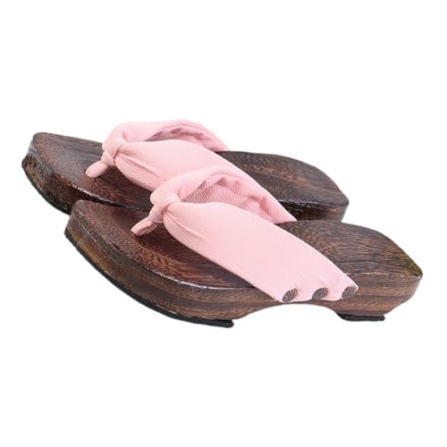 MOKKHNB Japanische Damen Sandalen Hochhackige Clogs mit Anti rutsch sohle Modische Bequeme Holzsandalen für Alltag und Sommer Geeignet von MOKKHNB