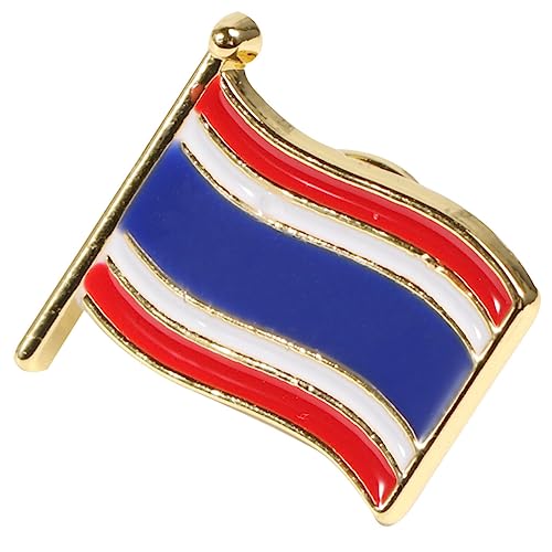 MOKKHNB Kreative Nationalflaggen Brosche aus Metall Langlebiger Anstecker für Kleidung Modisches Abzeichen in Weiß Rot Blau Geeignet für Festivals Geburtstage und Besondere Anlässe von MOKKHNB