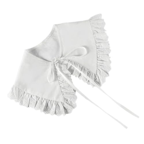 MOKKHNB Damen Bestickter Fake Kragen Abnehmbarer Kragen für Blusen Hautfreundliches Material Elegant Atmungsaktiv Kostümzubehör für Kragenlose Kleidung von MOKKHNB