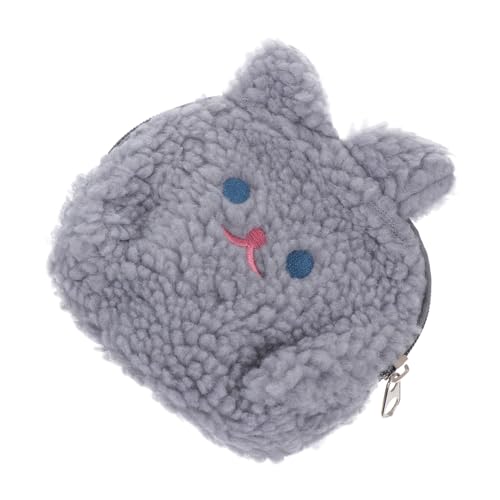 MOKKHNB Kuscheliges Plüsch Münzgeldbeutel Hase Form Niedliche Kosmetiktasche für Lippenstift Karten Schlüssel Kleine Aufbewahrungstasche Mädchen von MOKKHNB