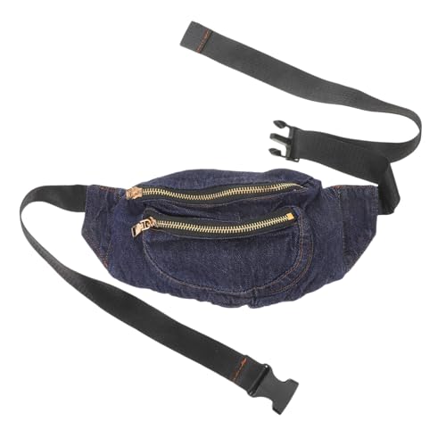 MOKKHNB Jeanstasche Für Damen Leichte Hüfttasche Aus Jeansstoff Umhängetasche Brusttasche Tragbar Hüfttasche Verstellbar Für Damen von MOKKHNB