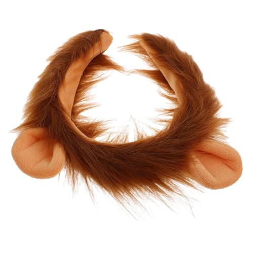MOKKHNB Stirnband für Kinder und Erwachsene Plüsch Tierkopfschmuck für Dschungel Themenpartys Karneval und Halloween Kostümzubehör von MOKKHNB