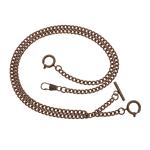 MOKKHNB Männer Taschenuhr Kette Metall Lange Dekorkette Antikbronze Vielseitig für Kleidung Stilvolle Accessoire für Formelle Lässige Outfits von MOKKHNB