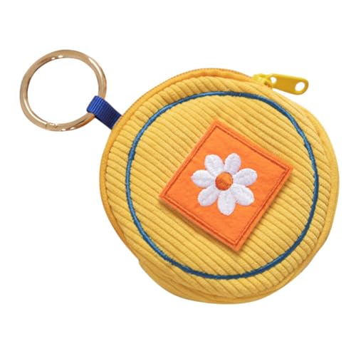 MOKKHNB Mini Hard Coin Pouch für Damen Geldbörse mit Reißverschluss und Einzigartigem Stickdesign für Reisen und Täglichen Gebrauch Passt Jede Handtasche von MOKKHNB