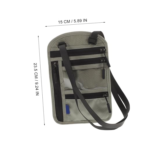 MOKKHNB Multifunktionale Reise Halsbörse mit RFID Schutz Leichtes Portemonnaie für Damen und Herren Verstellbarer Tragegurt für Reisepass Kreditkarten und Bargeld Dezente Aufbewahrung von MOKKHNB